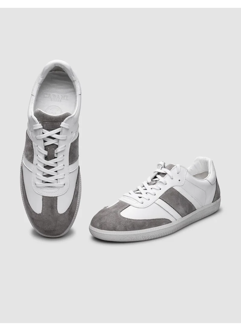 Cabani Leather White Lace-Up Men's Sneaker