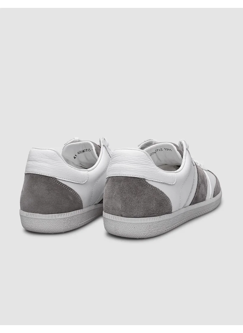 Cabani Leather White Lace-Up Men's Sneaker