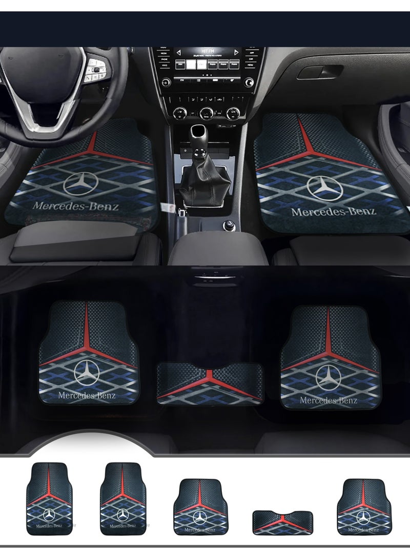 ماجيك كار هاب طقم دواسات سيارة 5 قطع متوافقة مع سيارات Mercedes-Benz تصميم مانع للانزلاق خامات متينة سهلة التنظيف تساعد على حماية أرضية السيارة من الأتربة والطين والمياه والانسكابات اليومية يشمل الدواسات الأمامية والخلفية بالإضافة إلى القطعة الوسطى مناسب للاستخدام اليومي - Image 5