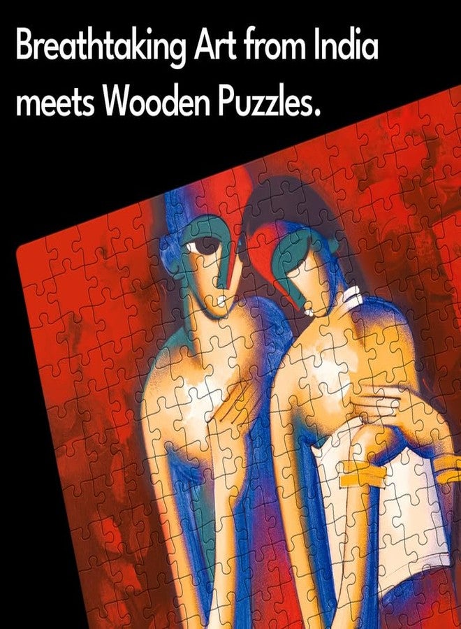 91Knots Painting x Puzzle Series | Contemporary Indian Art | 1000 Pieces Wooden Jigsaw Puzzles for Adults (1000 Pieces, in Love) - Image 2