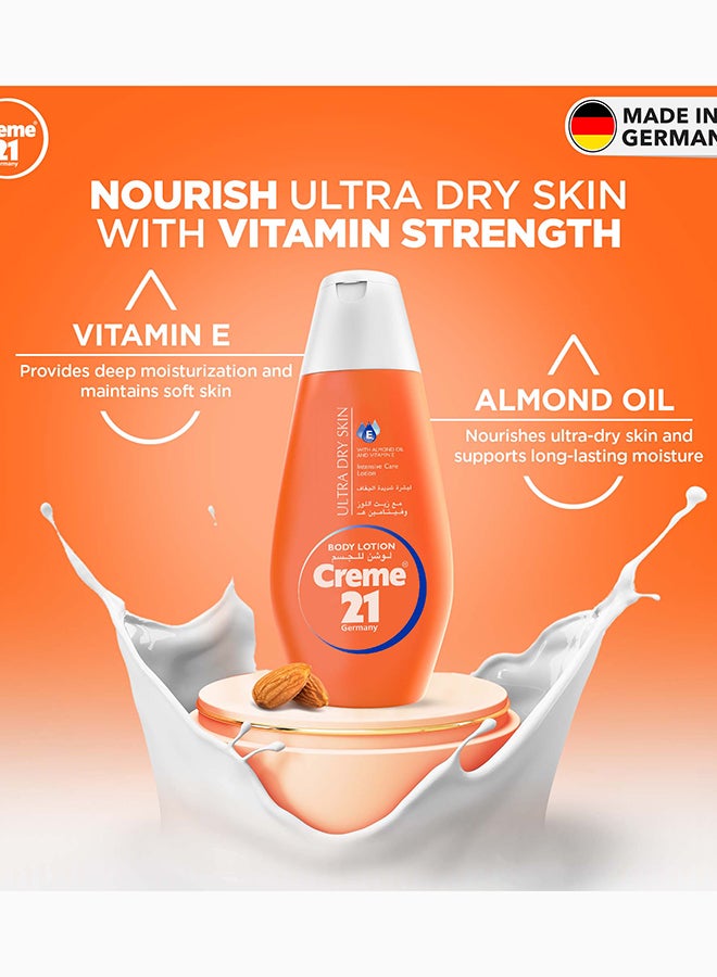 Creme 21 Body Lotion for Dry to Ultra Dry Skin | Deep Moisturization with Vitamin E & Almond Oil | Hydrating Formula for 24H Moisture Skin Care | Lightweight & Non Sticky | Made in Germany - Image 2
