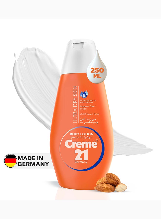 Creme 21 Body Lotion for Dry to Ultra Dry Skin | Deep Moisturization with Vitamin E & Almond Oil | Hydrating Formula for 24H Moisture Skin Care | Lightweight & Non Sticky | Made in Germany - Image 1
