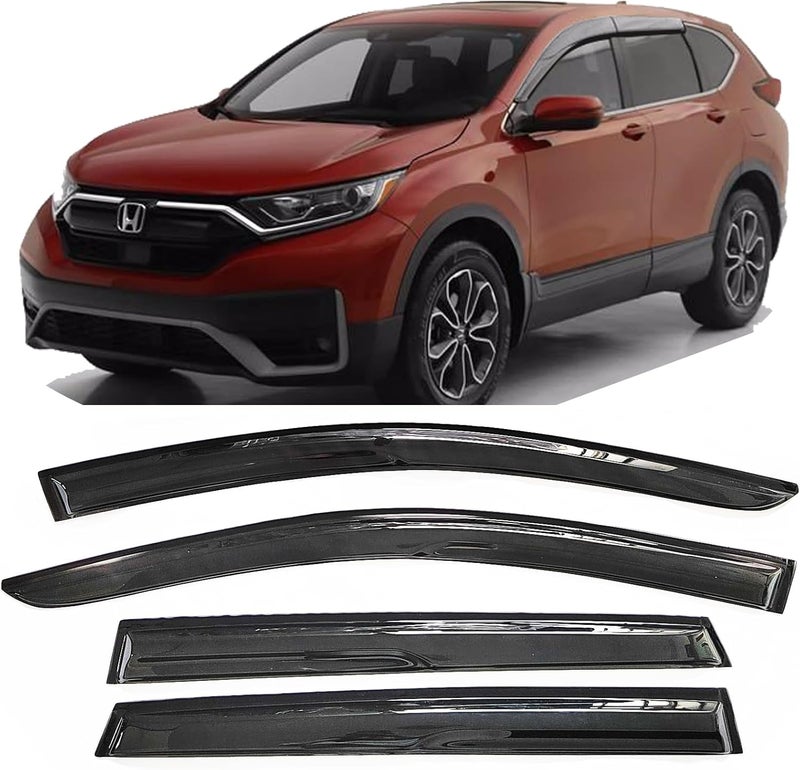 TONOYTIM Window Visors Rain Guards Sun Shade Vent Deflectors for 2017-2022 Honda CRV SUV, Vent Visors Wind Deflector Car Accessories 4-Pieces Set,UV Protection & Reduced Road Noise,Easy Installation - Image 2