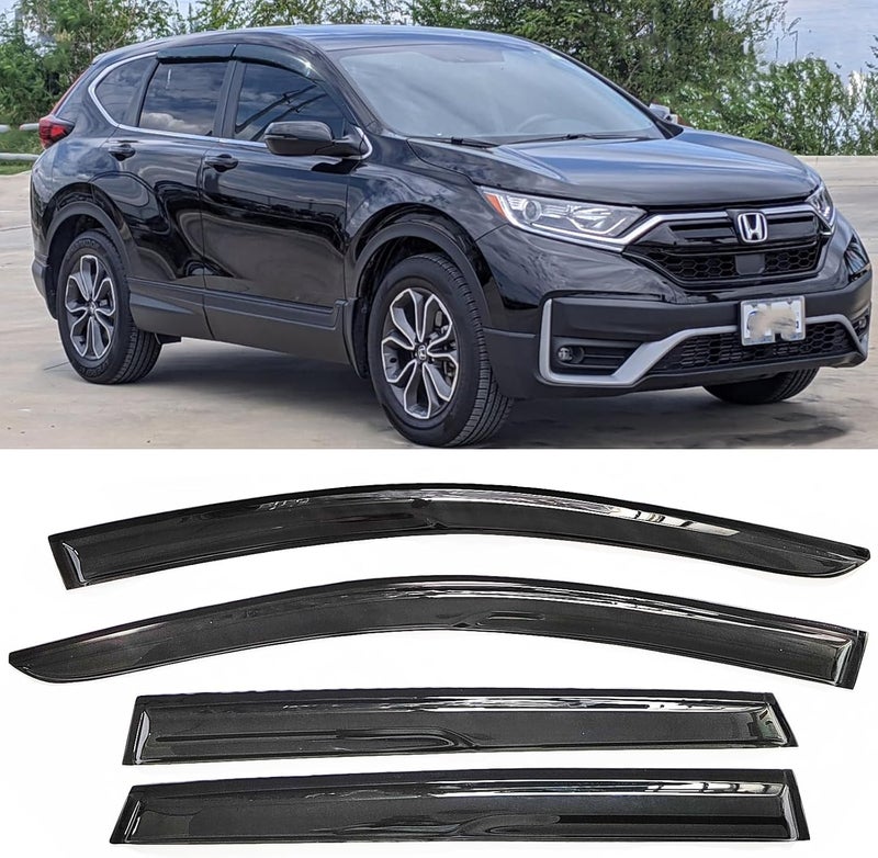 TONOYTIM Window Visors Rain Guards Sun Shade Vent Deflectors for 2017-2022 Honda CRV SUV, Vent Visors Wind Deflector Car Accessories 4-Pieces Set,UV Protection & Reduced Road Noise,Easy Installation - Image 1