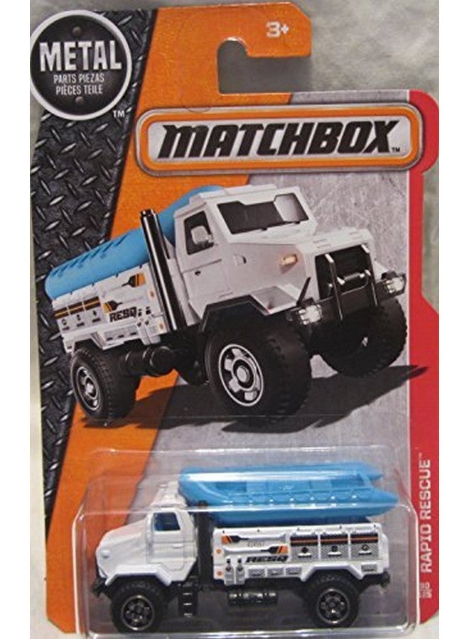 MATCHBOX Matchbox MBX Heroic Rescue - Rapid Rescue Truck, White/Blue, 1:64 Scale Die-Cast Collectible, Highly Detailed, Ages 3+