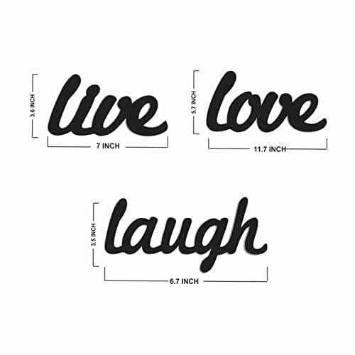 PAPER PLANE DESIGN Family Love Live Laugh MDF Wall Accents - Image 2