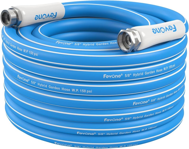 FEVONE Garden Hose 50 ft., Lightweight Hybrid Water Hose, Flexible and Durable, Leak-Free Connections - Image 1
