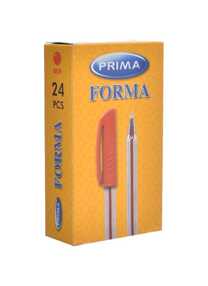 PRIMA PRIMA Forma Ballpoint Pen (1.0mm, red)- Set of 24 Pieces  - Image 1