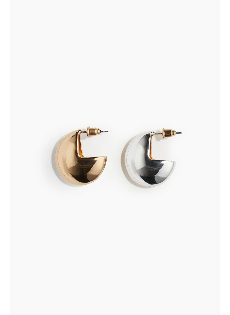 اتش اند ام Two-Toned Dome Earrings