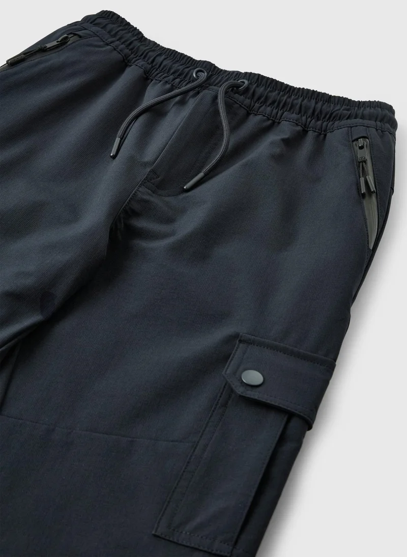 Matalan Boys Navy Woven Cargo Pants