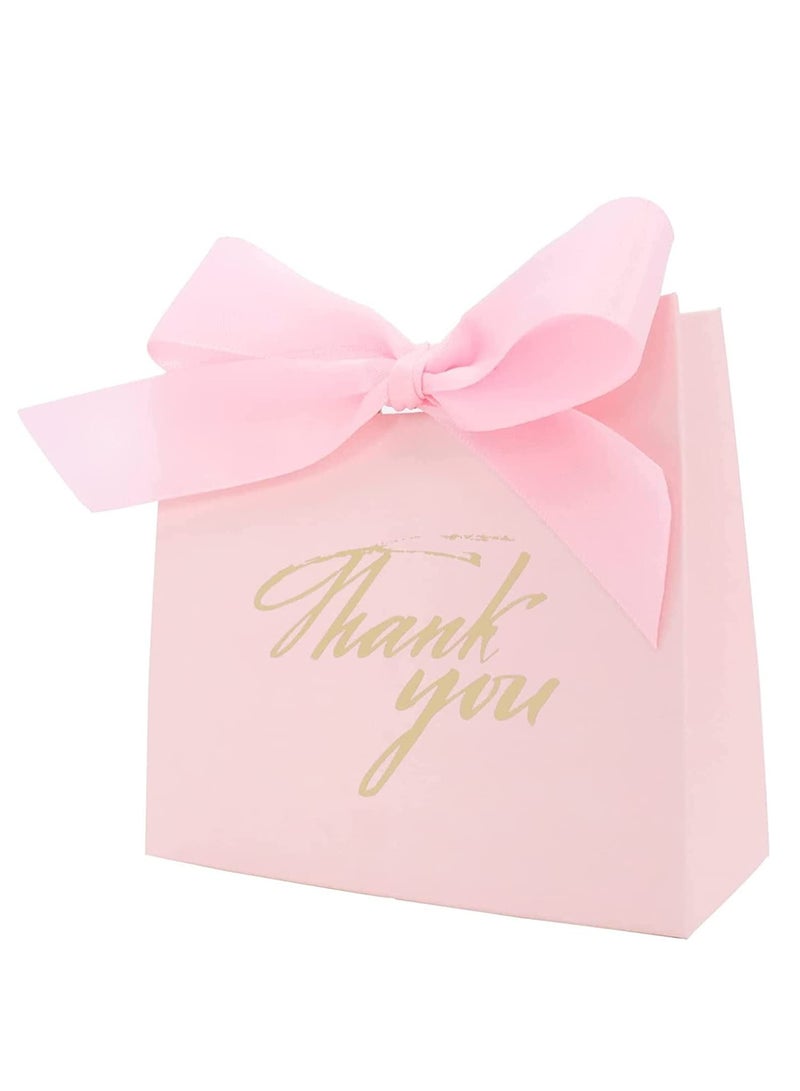 SYOSI Gift Bags with Pink Bow Ribbon Small Favor Thank You Bag Paper Gift Bags for Birthday Wedding Party Baby Shower Bridal Shower Wedding Celebrations Bags for Party Favour Pink 24Pcs - Image 4