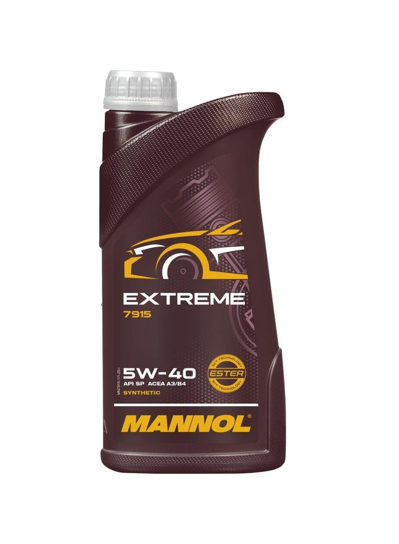MANNOL 7915 EXTREME (1L) SAE 5W-40 ACEA A3/B4 JASO MA2 API SP ESTER CONTAINING SYNTHETIC ENGINE OIL FOR PETROL AND DIESEL ENGINES OF CARS - Image 1