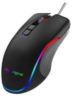Yes Original Gaming Mouse - GX66 model - RGB customizable, 6 macro buttons - 7200 DPI - black