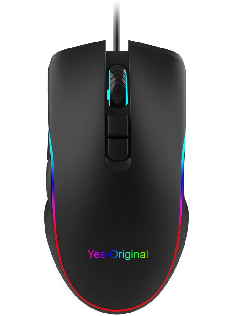 YES - ORIGINAL Yes Original Gaming Mouse - GX66 model - RGB customizable, 6 macro buttons - 7200 DPI - black  - Image 2