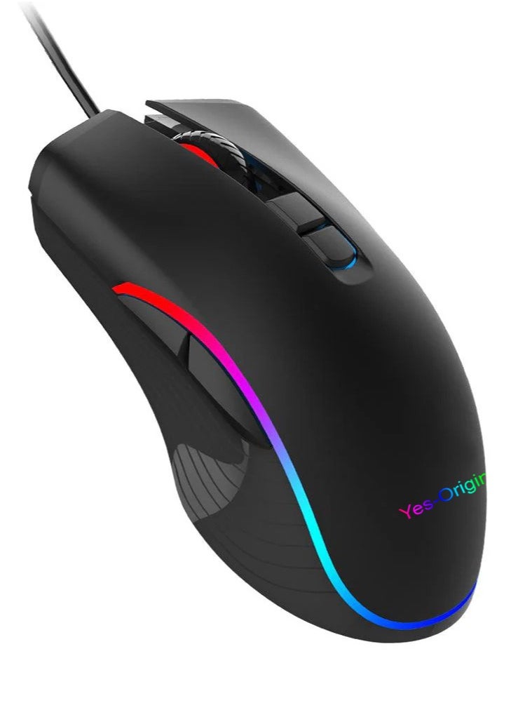 YES - ORIGINAL Yes Original Gaming Mouse - GX66 model - RGB customizable, 6 macro buttons - 7200 DPI - black  - Image 3
