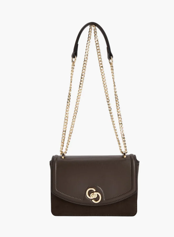 سيليست Women Solid Crossbody Bag with Chain Strap and Twist Lock Closure
