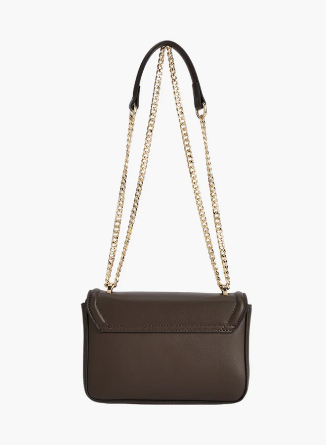 سيليست Women Solid Crossbody Bag with Chain Strap and Twist Lock Closure