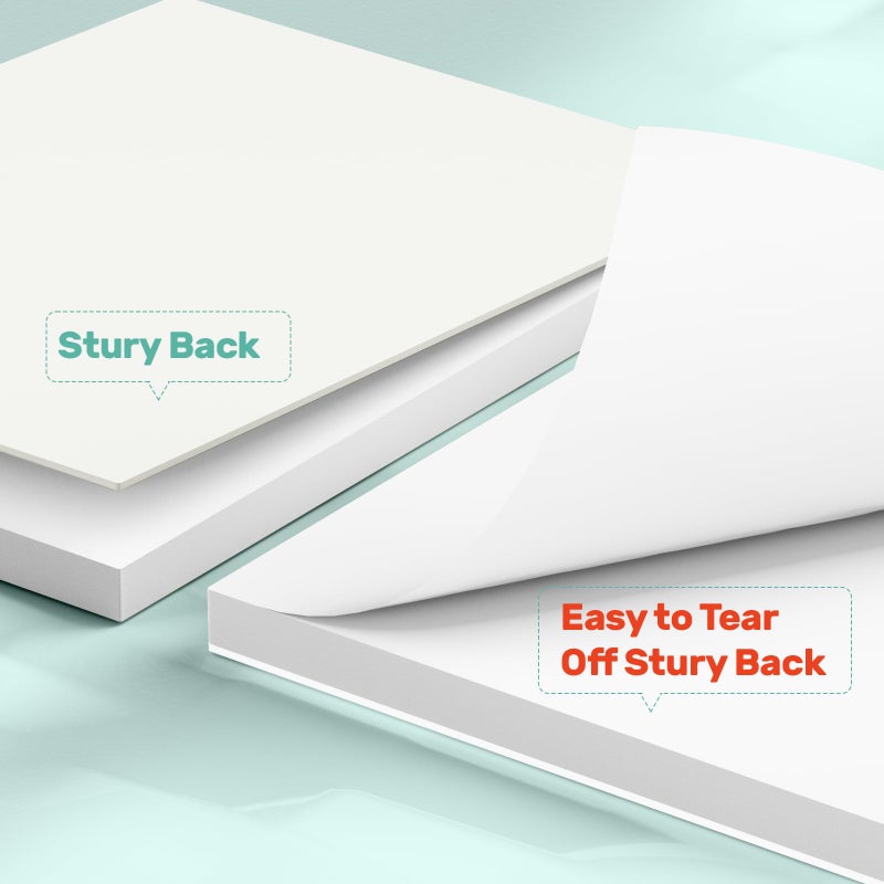 Nichela Note Pads - Memo Pads - Blank Scratch Pads - Small Notepad Writing Pads for Taking Notes and Task Allocation â€“ Easy to Peel â€“ 80gsm Papers with Cardboard Backing â€“ 50 Sheets â€“ Pack of 6 â€“ (4" x 6") - Image 3