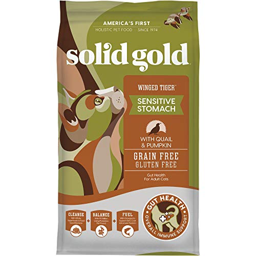 Solid Gold Sensitive Stomach Dry Cat Food - Grain Free & Gluten Free Sensitive Stomach Cat Food for Indoor Adult & Senior Cats - Dry Kibble for Cats w/Quail, Pumpkin & Probiotics for Gut Health - 6lb - Image 4