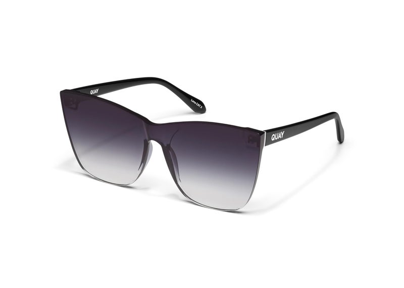 Quay - Womens Sunglasses, Cat Eye Lenses with UV Protection, Oversized Sunglasses (Come Thru, Black) - Image 2