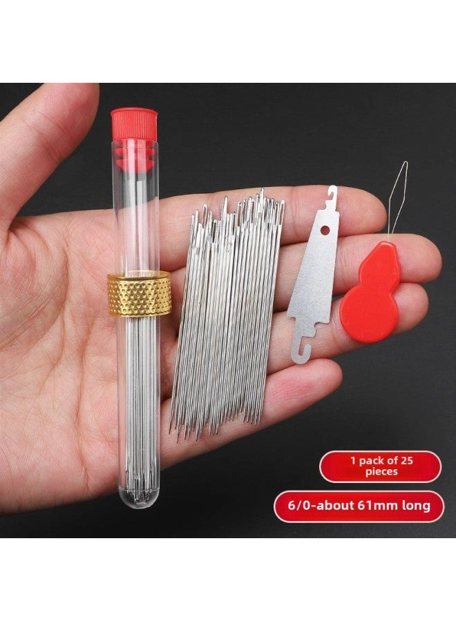 Household Eye Needle Sewing Needle Special Long Needle Thick Needle Big Nose Needle Large Hole Steel Needle For Old People Hand Sewing Needle-Color:6.1cm Long Free Gifts  - Image 1