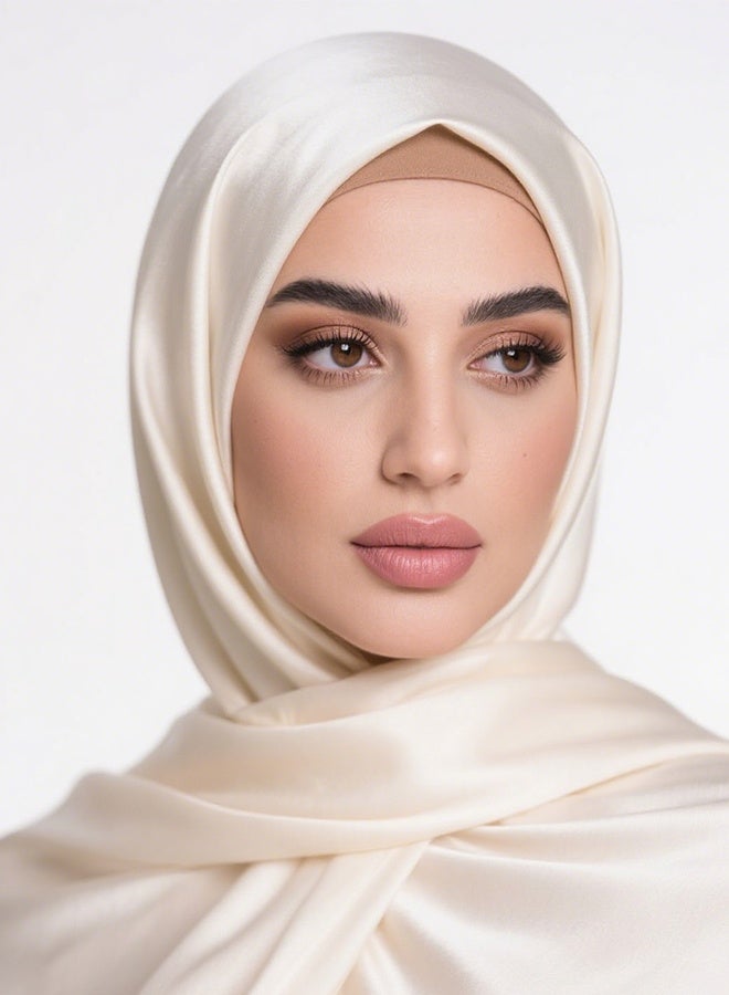 Muslim Headscarf For Women Islamic Arabic Scarf  Shiny Glitter Scarf Abaya Shawl Soft Full Neck Coverage For Women One Size 180 x 70 cm - Image 3