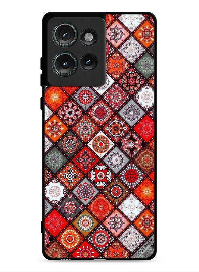 Covernex Motorola Edge 50 Protective Case Cover Mandala Design Art - Image 1