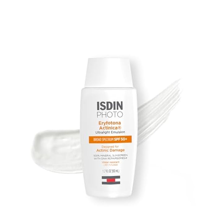 ISDIN Eryfotona Actinica Zinc Oxide and 100% Mineral Sunscreen Broad Spectrum SPF 50+, No White Cast, Suitable for Sensitive Skin - Image 1