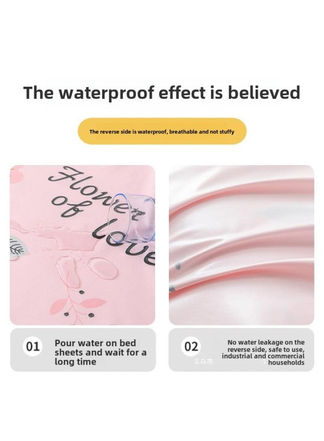 Waterproof Bed Sheet Cat Urine Hair Bed Cover Urine-Resistant Baby List Machine Washable Urine-Proof Cover Dog Rabbit Pet Cover Urine Pad-Color:Peach Powder-[waterproof And Breathable For All Seasons]-Specifications:Single Bed Sheet-60x110cm (applicable To Children's Beds)  - Image 4