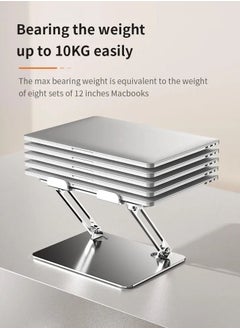 Home & More Elegant and Simple Deigned Aluminum Alloy Laptop Stand with Adjustable Height Compatible with 10 to 16 inches Laptops  - Image 5