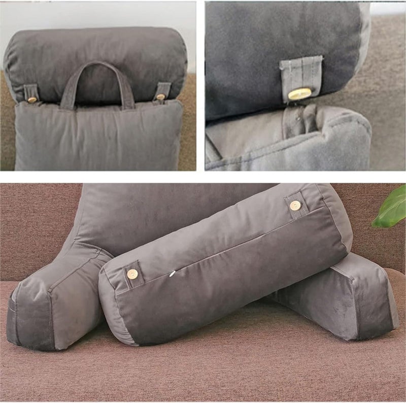 Durable Portable Reading Pillow, Soft and Sturdy Back Support Pad, Comfortable Washable Backrest Pillow(Color:Blue) - Image 5