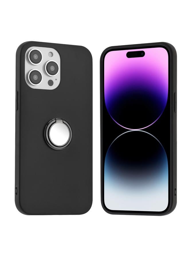 زبون جراب لهاتف iPhone 13 Pro، جراب هاتف TPU غير لامع بحلقة حامل - Image 1