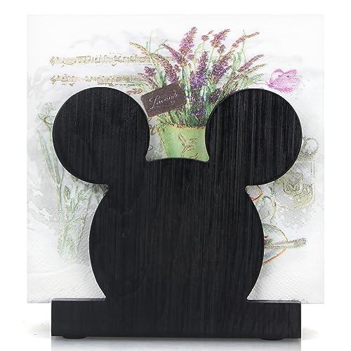 Renawe Cute Wooden Napkin Holder for Table Decor Kitchen Bathroom Desk Accessories Modern Cocktail Funny Decorative Xmas Home Decor Farmhouse Wood Cool Christmas - Image 1