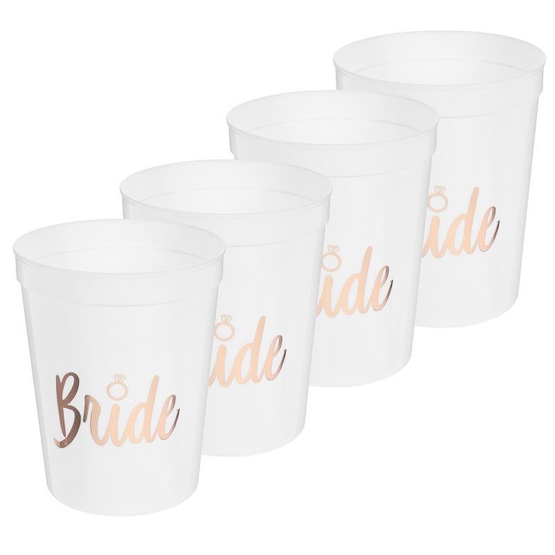 4pcs Reusable Plastic Wine Cups For Wedding Party Shatterproof Beverage Cups - Image 2