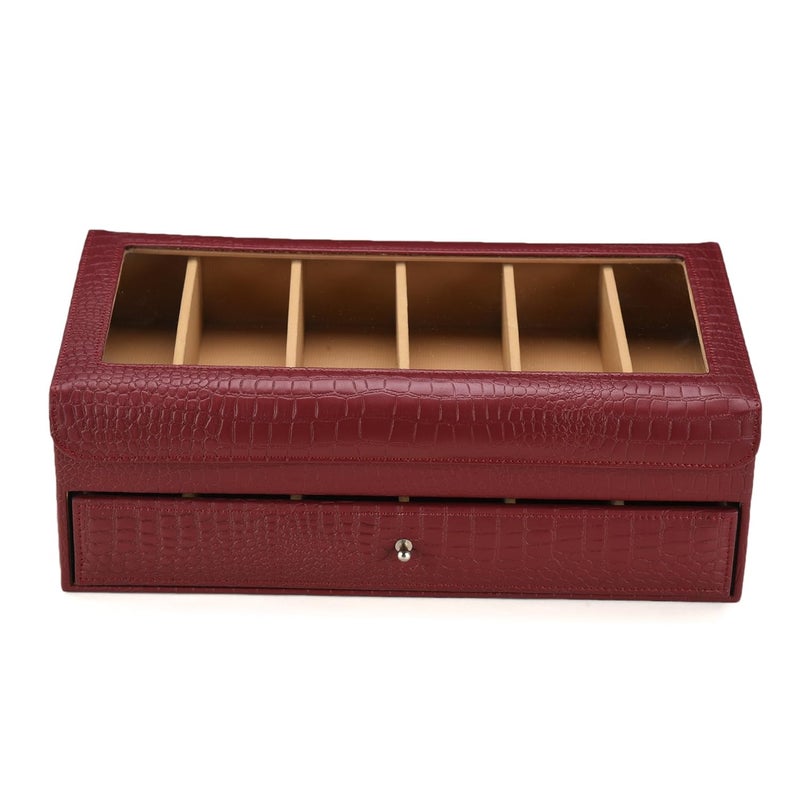 THE CASE PU Leather Croco Print For Men And Women Premium Sunglasses,Goggles And Eyeglasses Storage,Organizer Box Case - Image 3