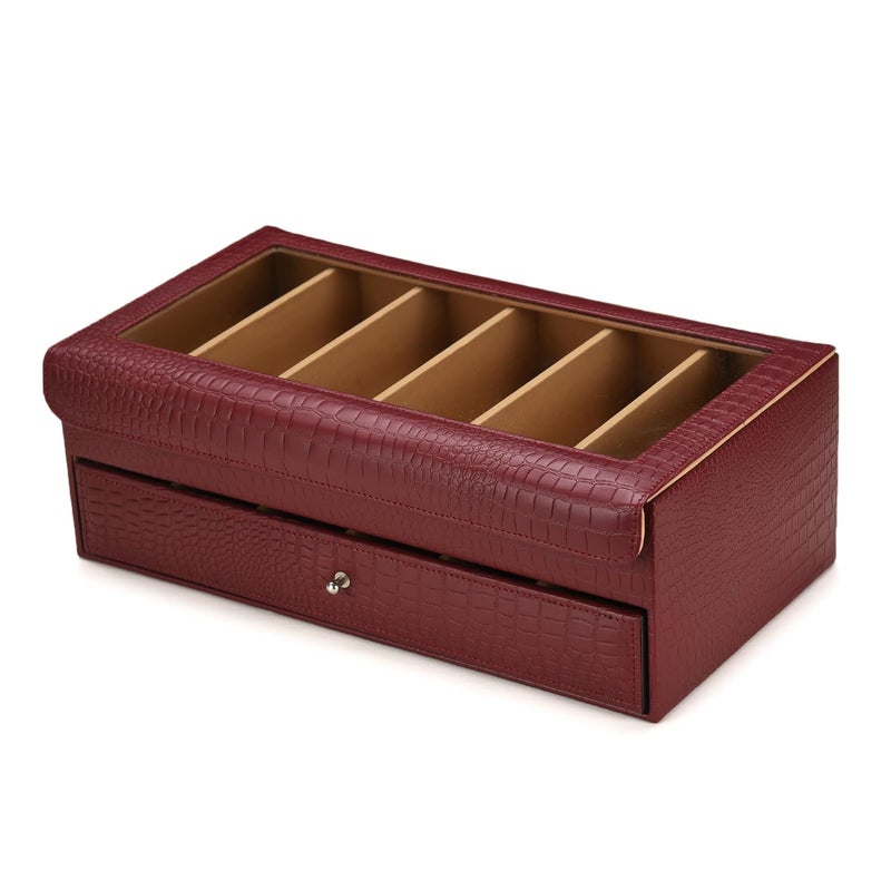 THE CASE PU Leather Croco Print For Men And Women Premium Sunglasses,Goggles And Eyeglasses Storage,Organizer Box Case - Image 5