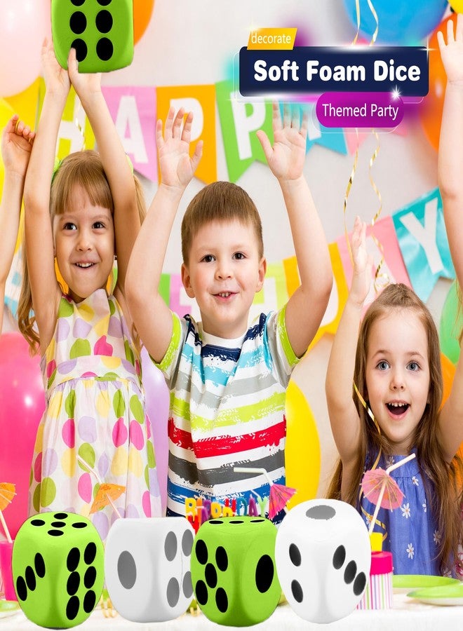 Cotiny 2 Pack 8 Inch Jumbo Foam Dice Soft Funny Giant Dice Cubes with Number Dots for Classroom Games Math Teaching Party Games Family (Color Style 3) - Image 5