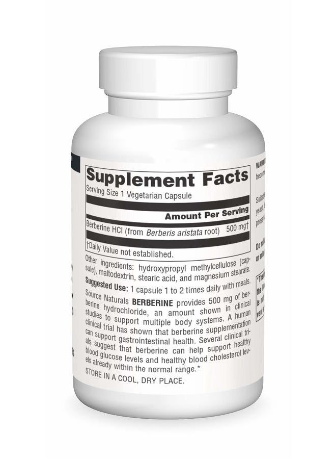 Source Naturals Berberine Vegetable Capsule, for Gastrointestinal Support* - 120 Vegetarian Capsules - Image 3