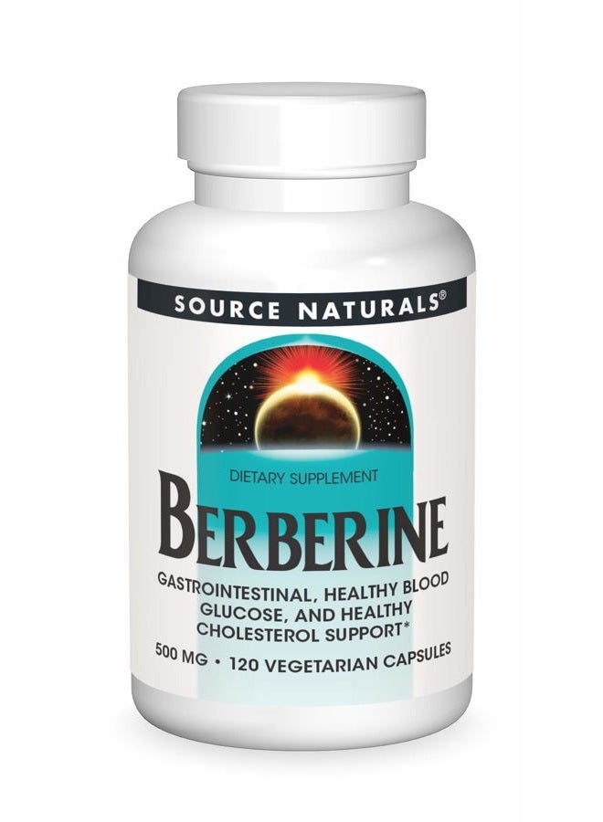 Source Naturals Berberine Vegetable Capsule, for Gastrointestinal Support* - 120 Vegetarian Capsules - Image 1