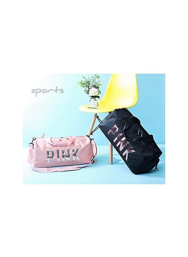 Raxoom Travel Luggage Sports Bag for Women, Fitness Training Sport Gym Shoes Yoga Dry Wet Waterproof Workout Bags for Girls (Pink,Red,Black) - Image 1