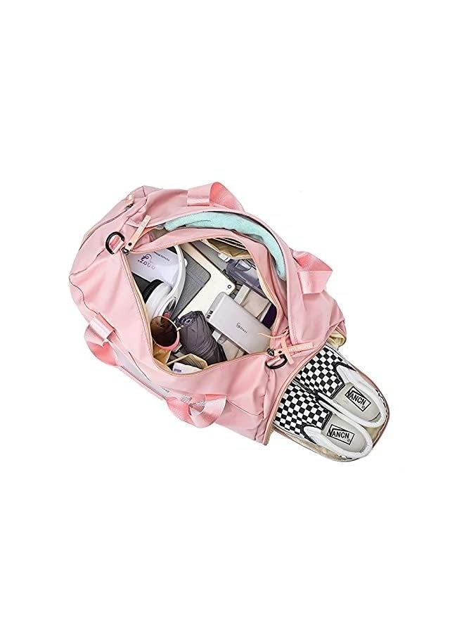 Raxoom Travel Luggage Sports Bag for Women, Fitness Training Sport Gym Shoes Yoga Dry Wet Waterproof Workout Bags for Girls (Pink,Red,Black) - Image 2