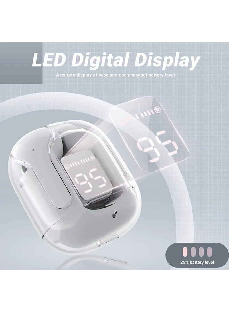 جيج بي في سماعات الأذن الرياضية اللاسلكية -بطارية الصمام الأبيض المانعة للضوضاء تعرض ميكروفون مناسب للتحكم باللمس في وقت اللعب 6H -للركض والرياضة - Image 3
