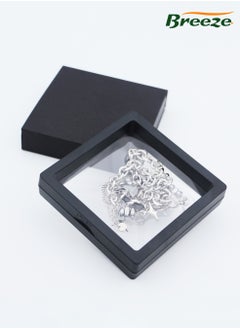 Breeze Women's black square stitching star necklace hip-hop chain  - Image 5