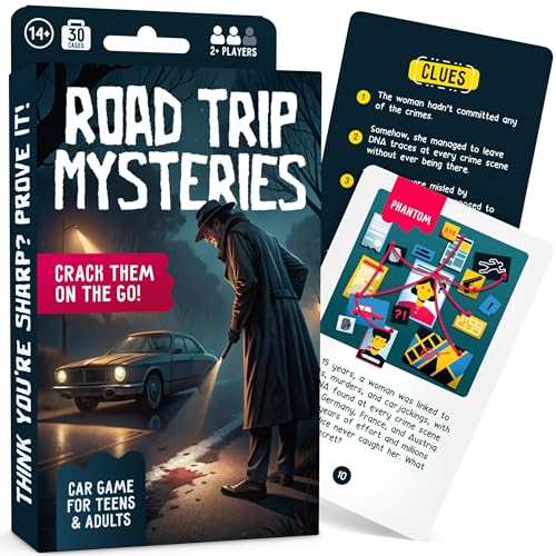 WELL BALANCED Road Trip Mysteries Car Game for Adults Teens Road Trip Travel Essentials - Image 1