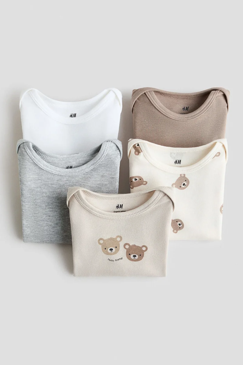 H&M 5-pack long-sleeved bodysuits