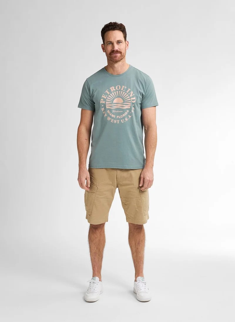 Petrol Industries 5188-Ocean Men T-Shirt SS Classic Print for Men | Best Price UAE