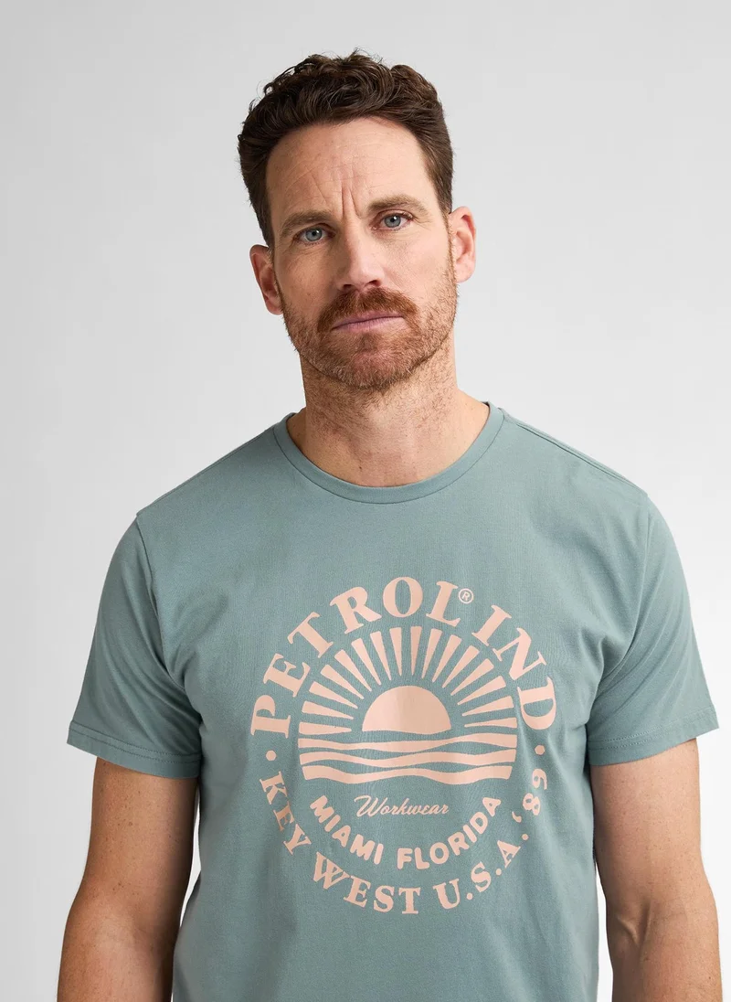 Petrol Industries 5188-Ocean Men T-Shirt SS Classic Print for Men | Best Price UAE