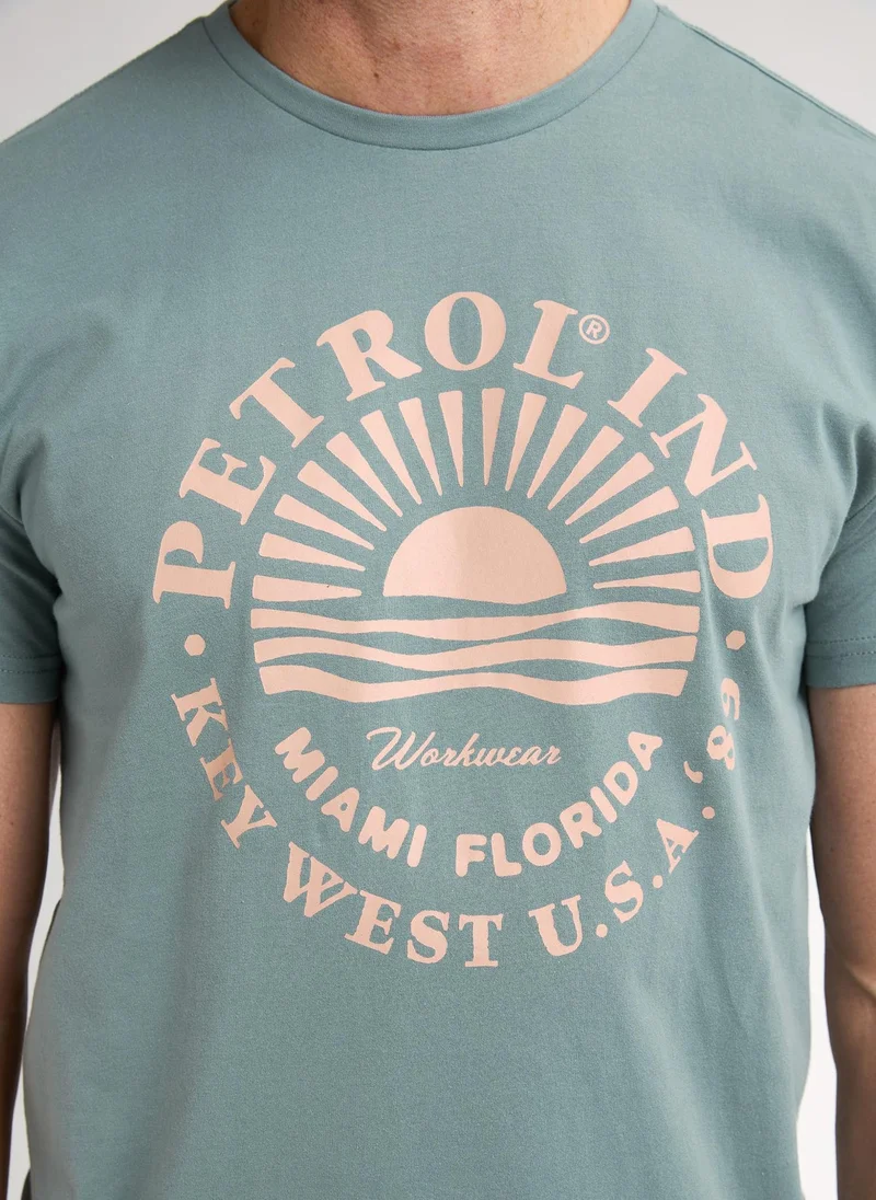 Petrol Industries 5188-Ocean Men T-Shirt SS Classic Print for Men | Best Price UAE