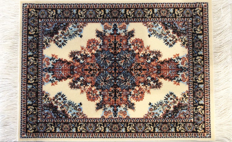Inusitus Carpet Coasters, Set of 4 Turkish Rug Style Table Drink mats, Absorbent Kitchen and Dining Accessories, Spill & drip Protection, Rectangular - Image 3