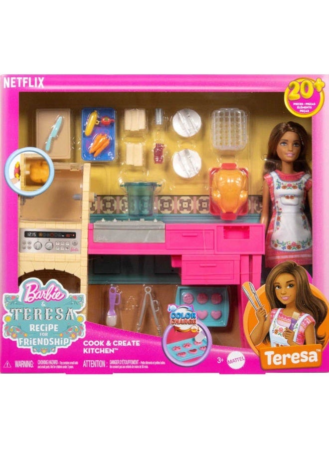 Barbie & Teresa Recipe For Friendship Cook & Create Kitchen Playset With 20+ Accessories - Image 1